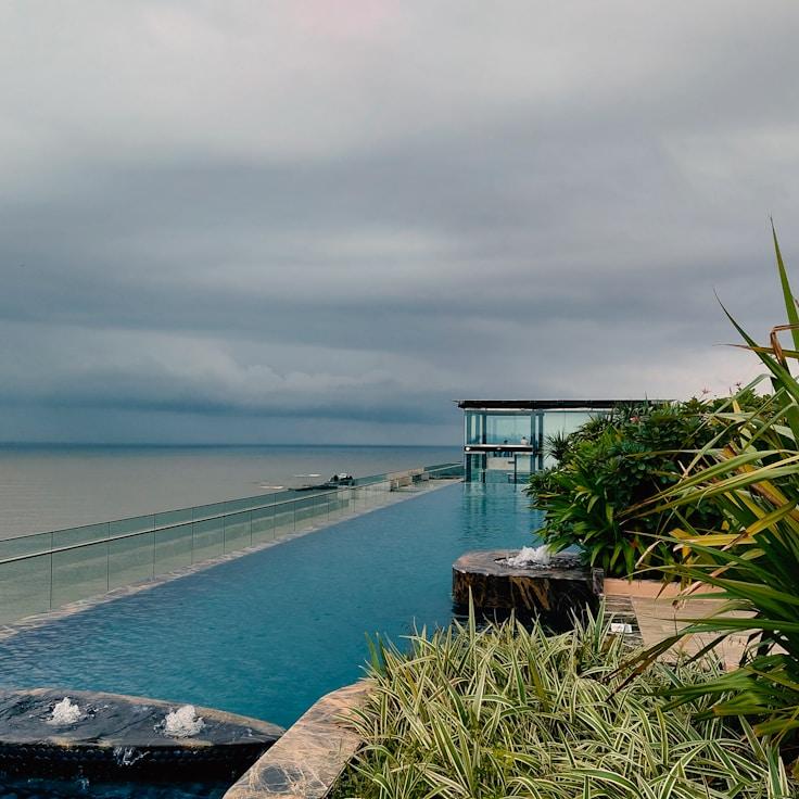 Entertainment zone at night in United States